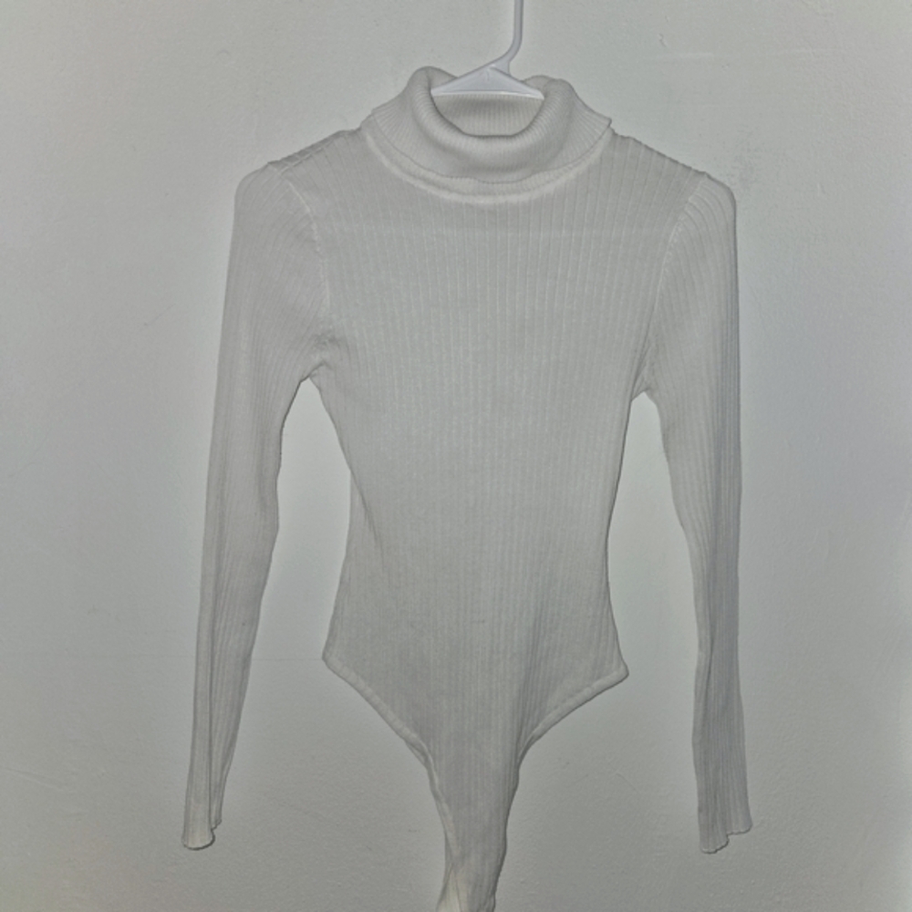 Ribbed Turtleneck Bodysuit